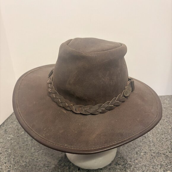 Outback-Style Leather Hat – Australian Look – $45 CAD - Picture 1 of 4